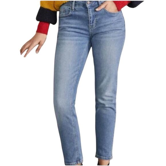 Boden Girlfriend Jeans Mid Rise Ankle Medium Blue Denim Wash Women’s Size 8 - Picture 1 of 9